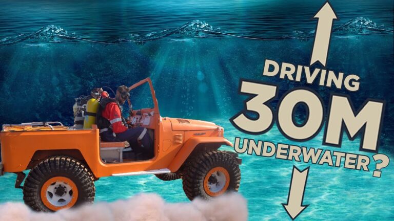 7KM long drive UNDERWATER? Mudcrab Landcruiser sets WORLD RECORD crossing Darwin harbour