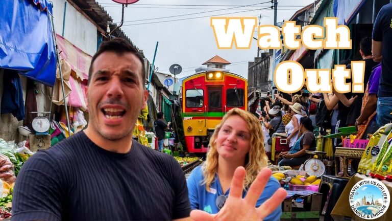 Maeklong Railway Market Bangkok Thailand’s [Most DANGEROUS Market]